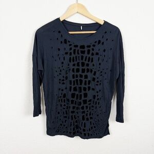 Emilio Pucci Black Printed Blouse Size 4